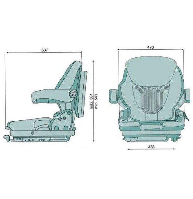 Sièges et Leurs Accessoires--Asiento Grammer Primo XM chariot élévateur