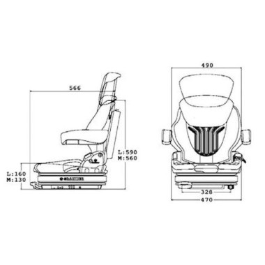 Sedili e Loro Accessori-Asiento Grammer Primo L carrello elevatore 2