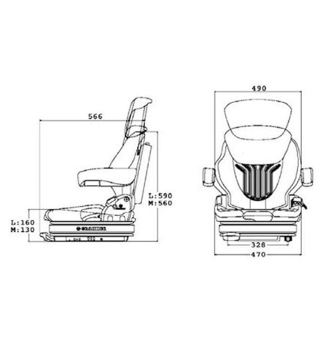 Sitze und Zubehör-Asiento Grammer Primo L gabelstapler