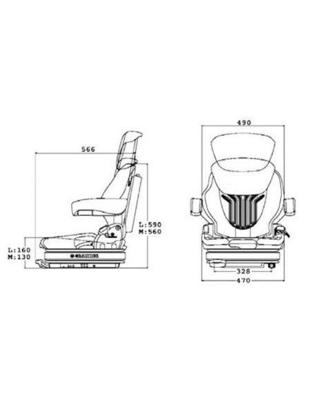 Asientos y sus accesorios--Asiento Grammer Primo L para carretilla elevadora