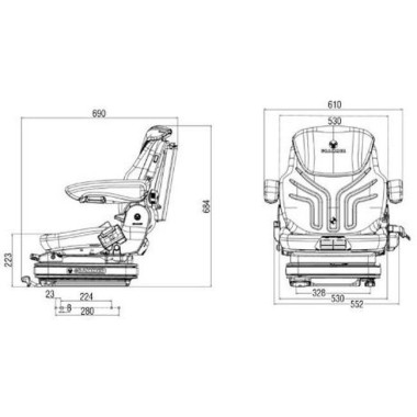 Assentos e Seus Acessórios-Asiento Grammer Primo EL Plus empilhadeira 2