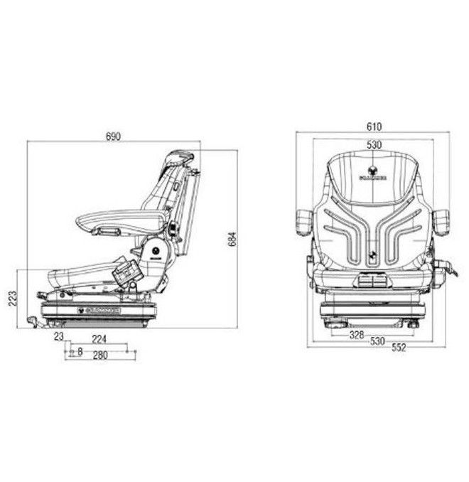 Sedili e Loro Accessori-Asiento Grammer Primo EL Plus carrello elevatore