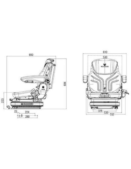 Asientos y sus accesorios--Asiento Grammer Primo EL Plus para carretilla elevadora