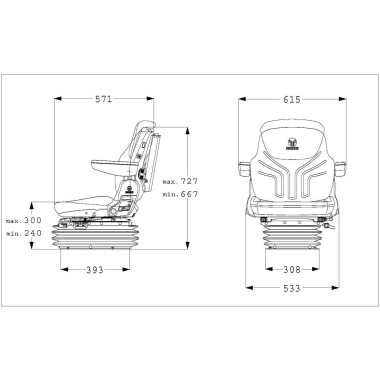Assentos e Seus Acessórios-Asiento Grammer Maximo L para empilhadeira 2