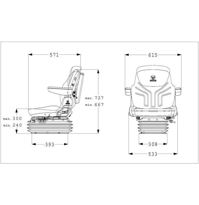 Sitze und Zubehör-Asiento Grammer Maximo L für gabelstapler