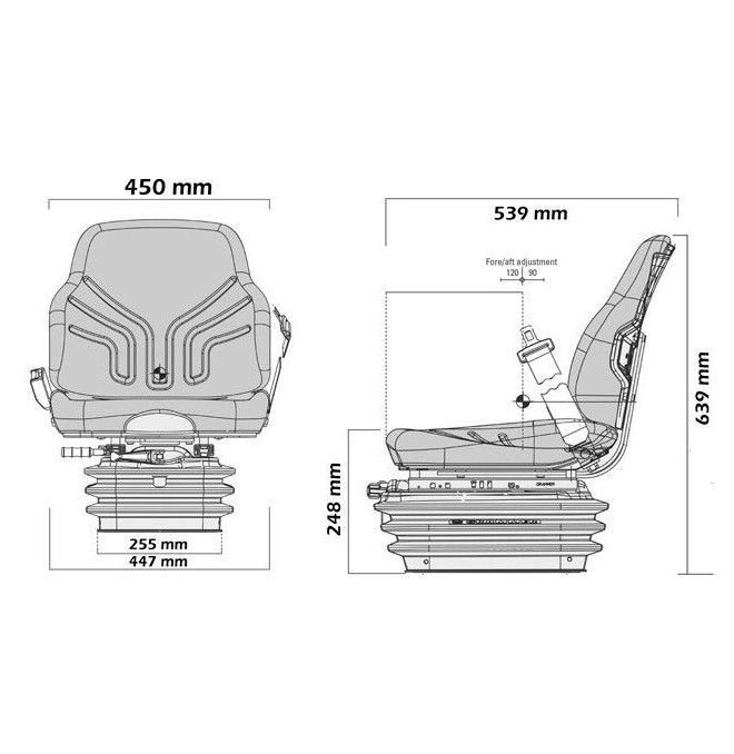 Sedili e Loro Accessori--Asiento Grammer Compacto Basic XM per macchine agricole