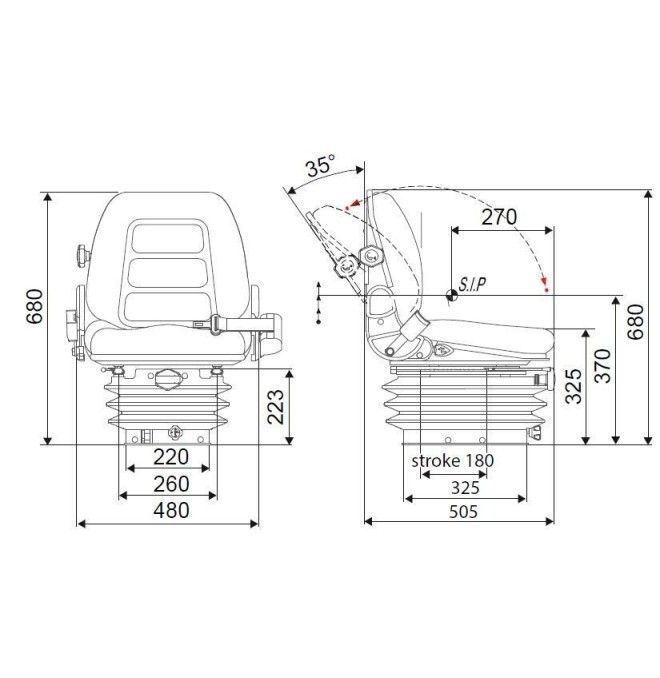 Sièges et Leurs Accessoires--Asiento Carretilla TS63