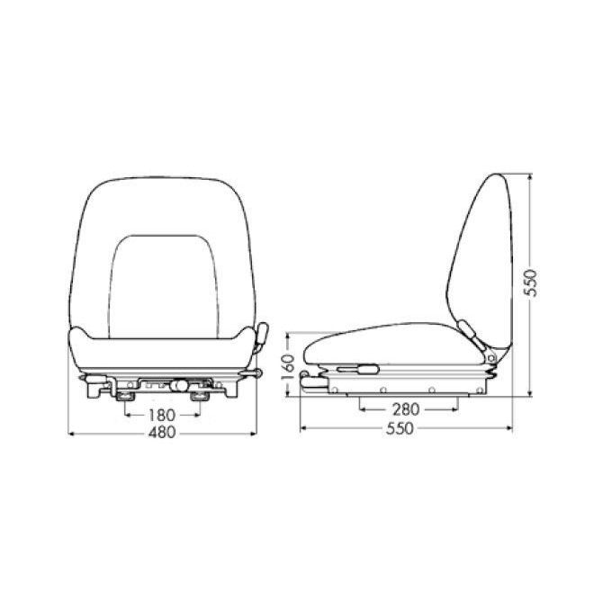 Assentos e Seus Acessórios-Seat KAB 211 empilhadeira