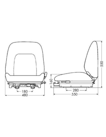 Seats and Accessories-Seat KAB 211 forklift