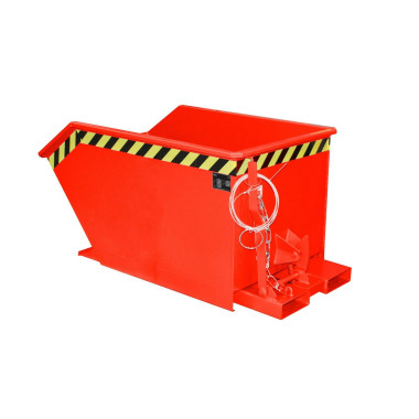 Contenedor basculante, pintado, Rojo fuego