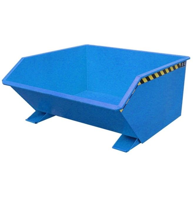 Tilting Container--Container tilting, painted, light blue