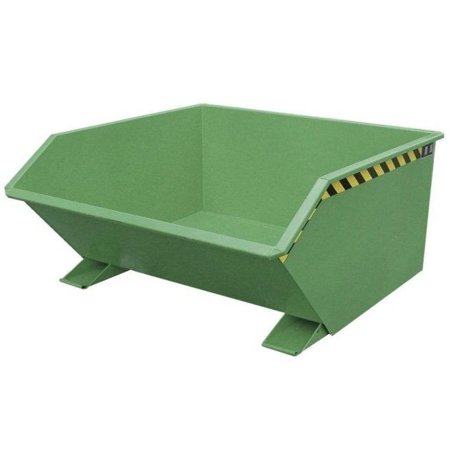 Bacs Basculants--Conteneur Basculante, peinte, verte
