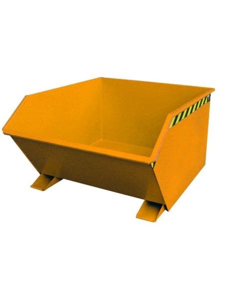 Recipiente Inclinável--Recipiente tilting, pintado, amarelo laranja