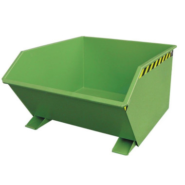 Tilting Container--Container tilting, painted, green silk