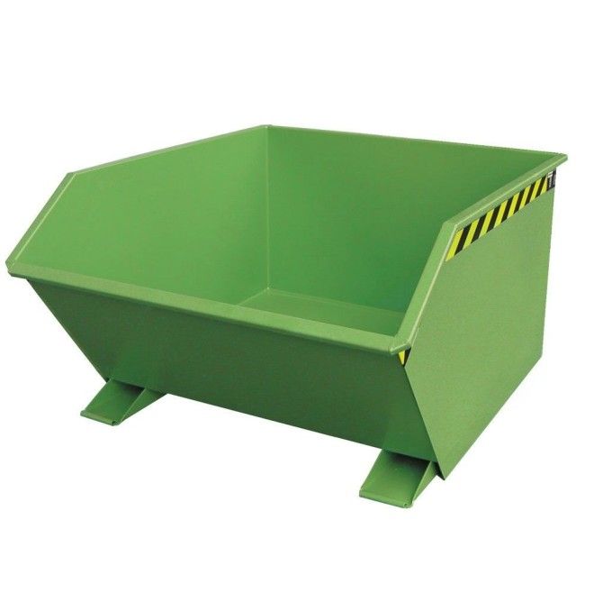 Tilting Container--Container tilting, painted, green silk
