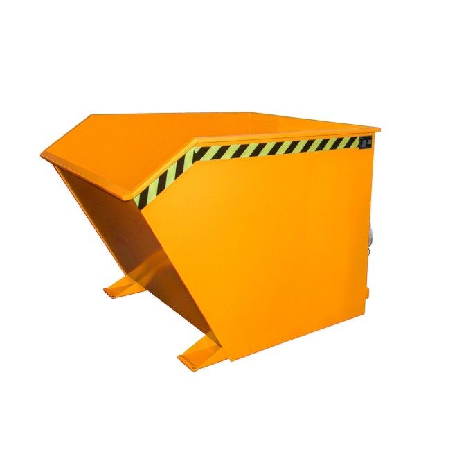 Bacs Basculants--Conteneur tilting, peint, jaune orange