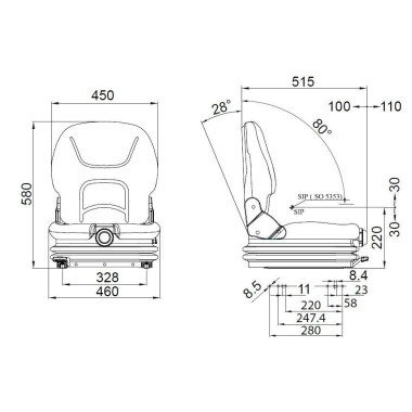 Sedili e Loro Accessori-Seat ES2300L per carrello elevatore 2