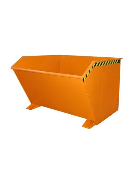 Contenedor basculante, pintado, Amarillo naranja
