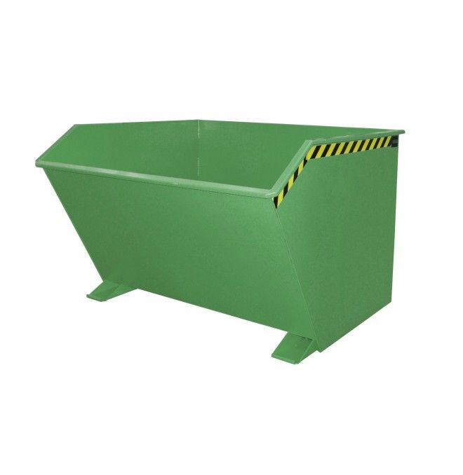 Tilting Container--Container tilting, painted, green silk