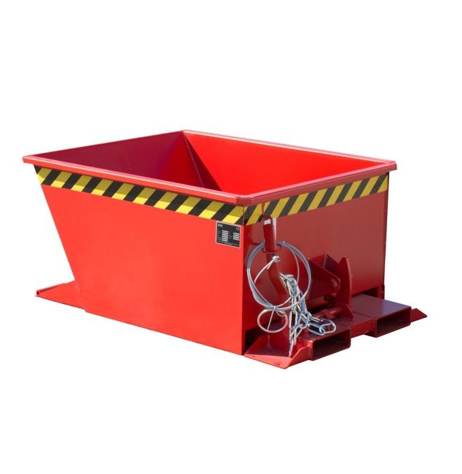 Contenedor basculante, pintado, Rojo fuego
