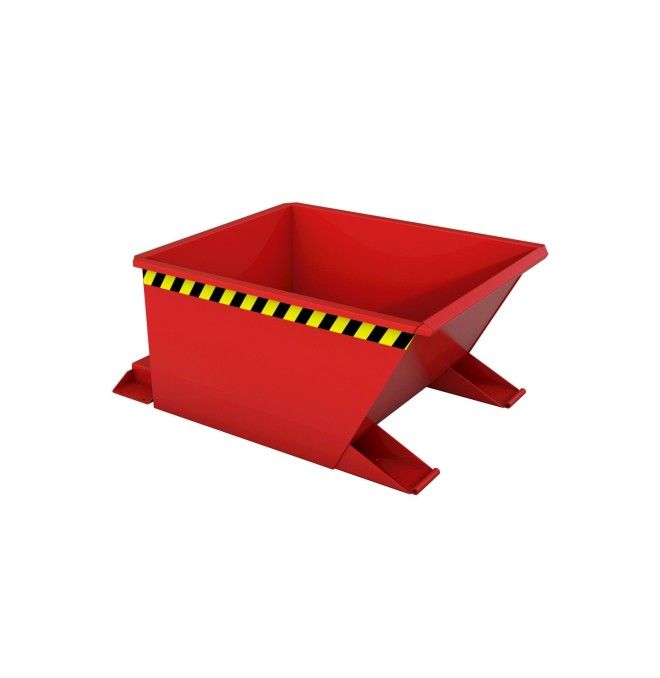 Bacs Basculants--Conteneur tilting, peint, feu rouge