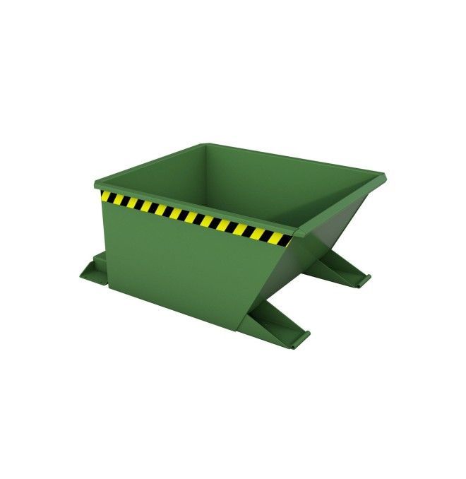 Tilting Container--Container Basculante, painted, green