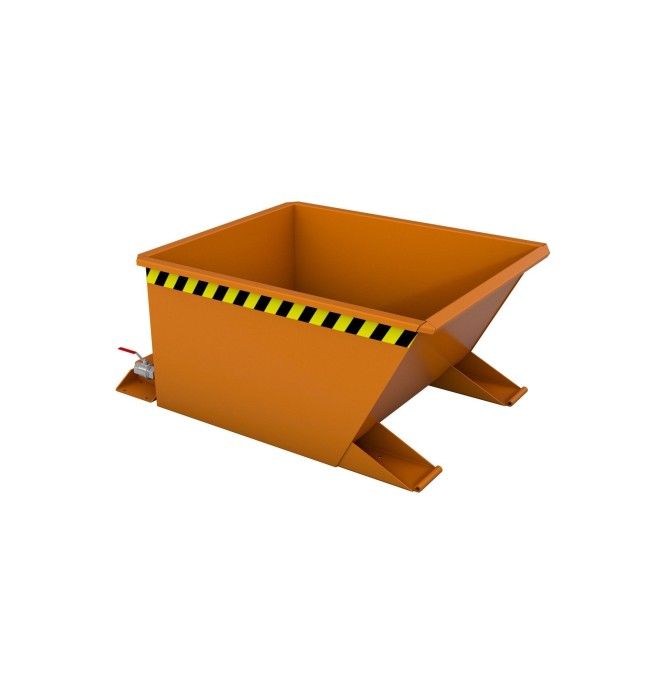Tilting Container--Container of chips, painted, Orange yellow