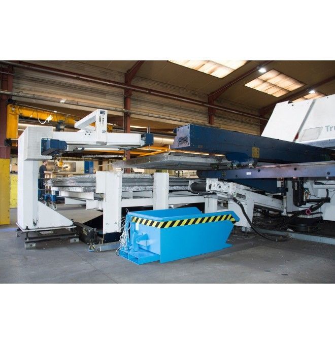 Tilting Container--Mini container tilting, painted, red fire