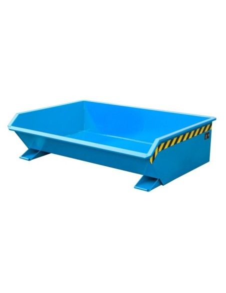 Mini contenedor basculante, pintado, azul claro