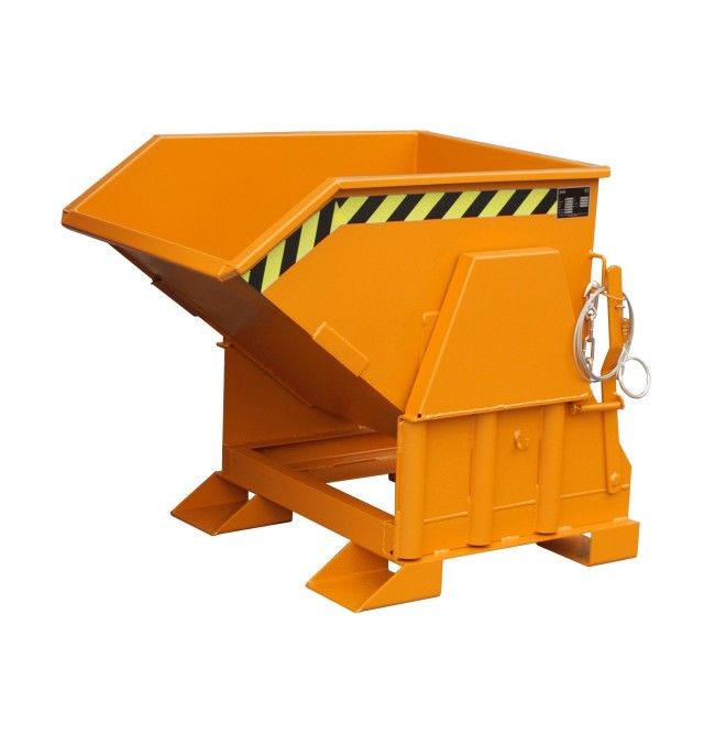 Kippbehälter--Container kippen, lackiert, orange gelb