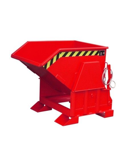 Contenedor basculante, pintado, Rojo fuego
