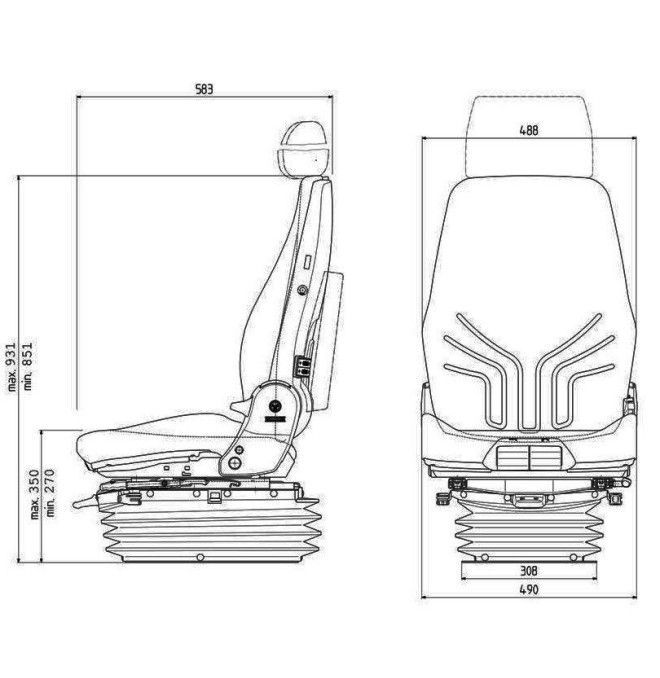 Sedili e Loro Accessori-Asiento Grammer Actimo XL costruzione
