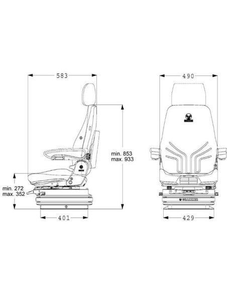 Assentos e Seus Acessórios-Asiento Grammer Actimo XXL construção