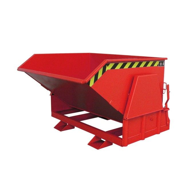 Bacs Basculants--Conteneur tilting, peint, feu rouge