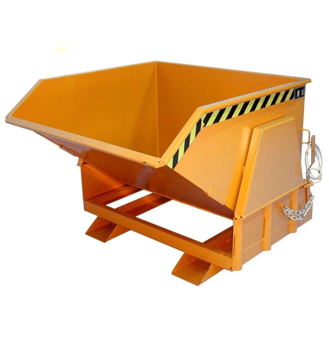 Contenedor basculante, pintado, Amarillo naranja