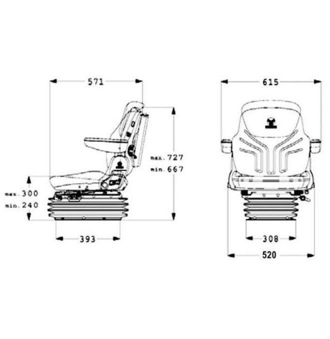 Assentos e Seus Acessórios--Asiento Grammer Maximo Comfort para máquinas agrícolas