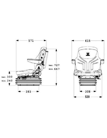 Assentos e Seus Acessórios--Asiento Grammer Maximo Comfort para máquinas agrícolas