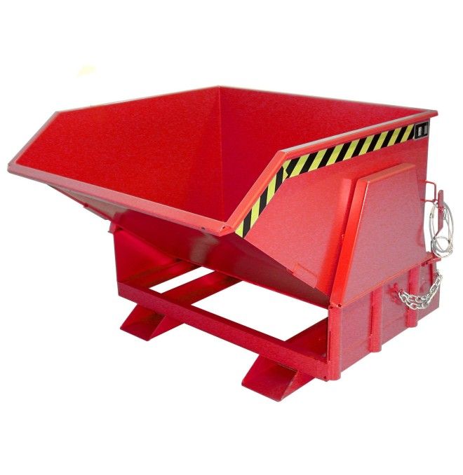 Bacs Basculants--Conteneur tilting, peint, feu rouge