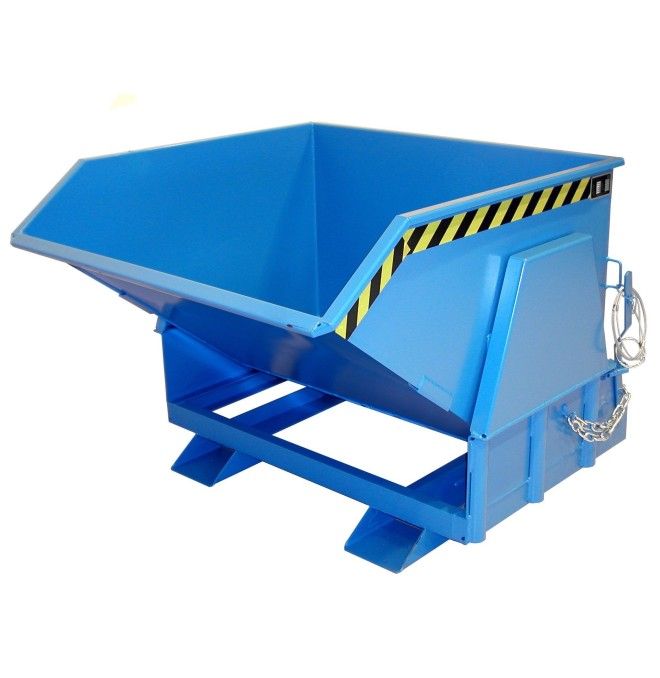 Tilting Container--Container tilting, painted, light blue