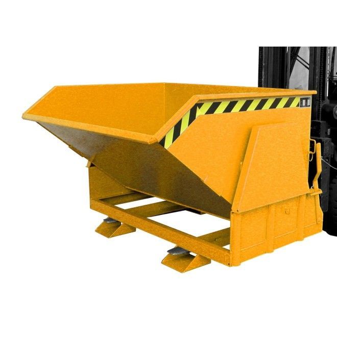 Bacs Basculants--Conteneur tilting, peint, jaune orange