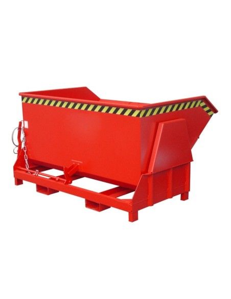 Contenedor basculante, pintado, Rojo fuego