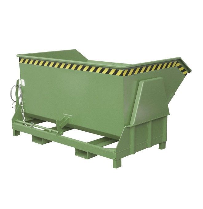 Kippbehälter--Container kippen, lackiert, grün seide