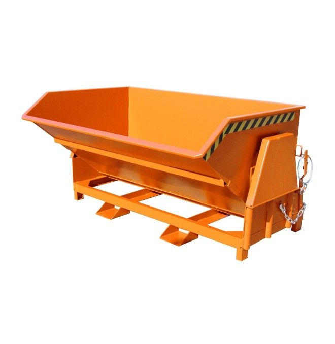 Bacs Basculants--Conteneur tilting, peint, jaune orange