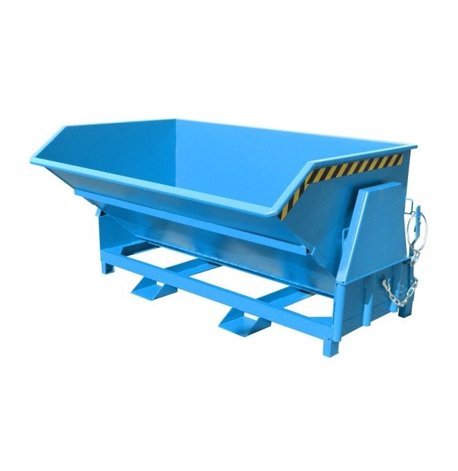 Contenedor basculante, pintado, Azul claro