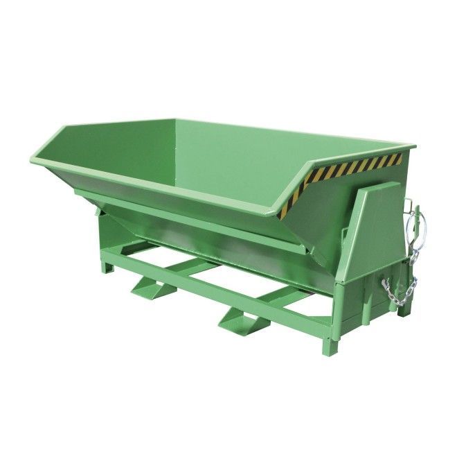 Tilting Container--Container tilting, painted, green silk