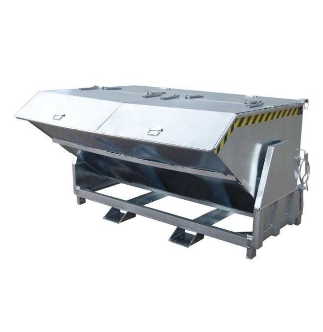 Contenedor basculante, galvanizado en caliente
