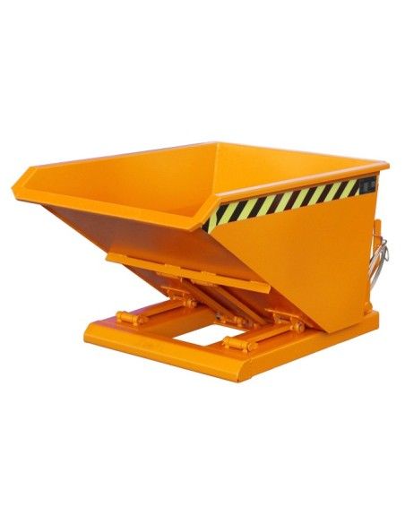 Contenedor basculante 0,3m3, 750kg de capacidad de carga, Amarillo naranja