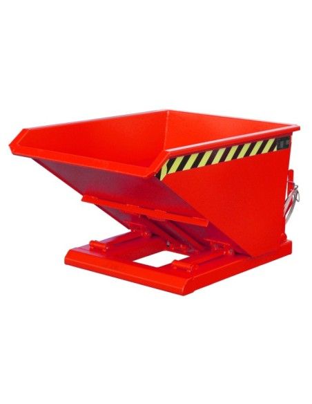 Contenedor basculante, pintado, Rojo fuego