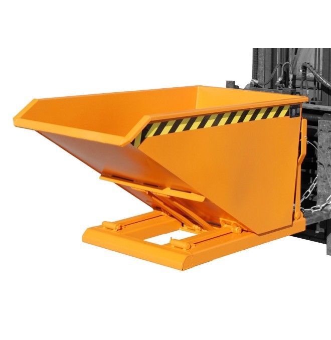 Recipiente Inclinável--Recipiente tilting, pintado, amarelo laranja