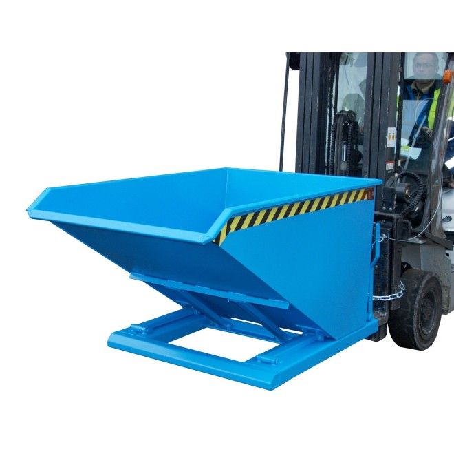 Tilting Container--Container tilting, painted, light blue